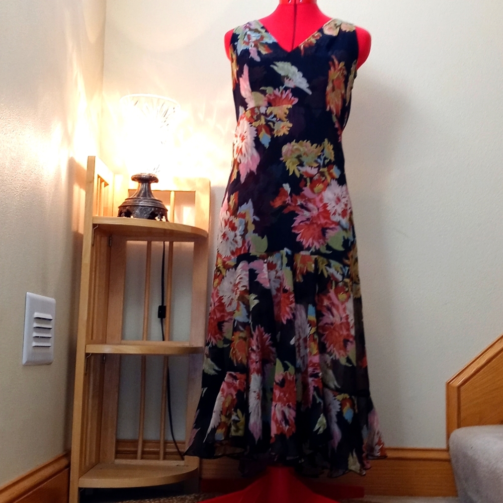 Floral Sheer Dress Size 0